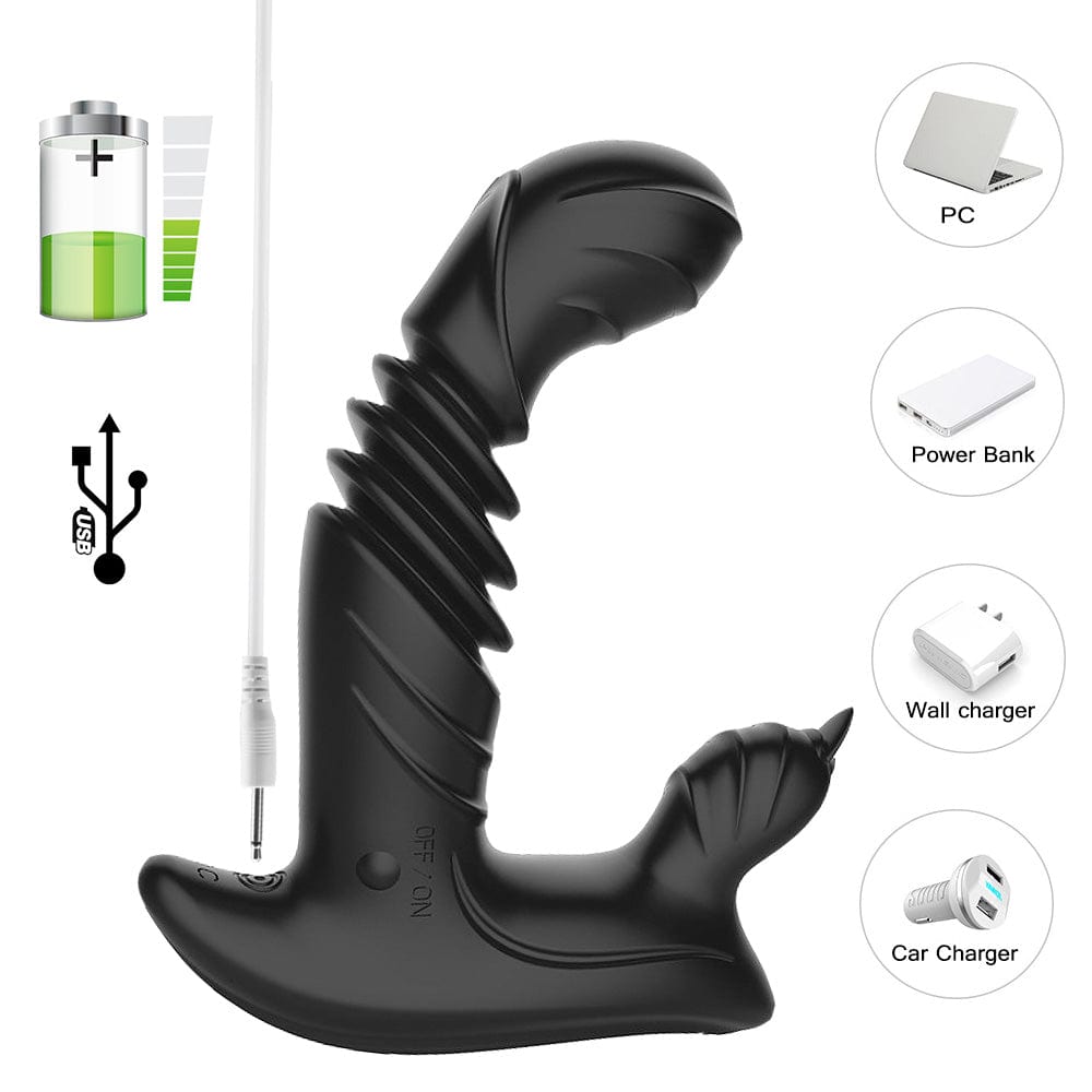 Aroselove - Telescopic Prostate Massager For Men And Women Double Shock Masturbation G-spot Vestibule Anal Plug Sex Toy Wholesale - Aroselove