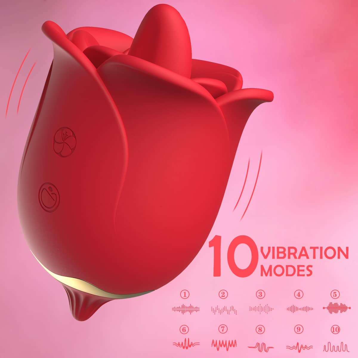 Aroselove -Rose Toys Nipples Clitorals Stimulator With Tongue For Women - Aroselove