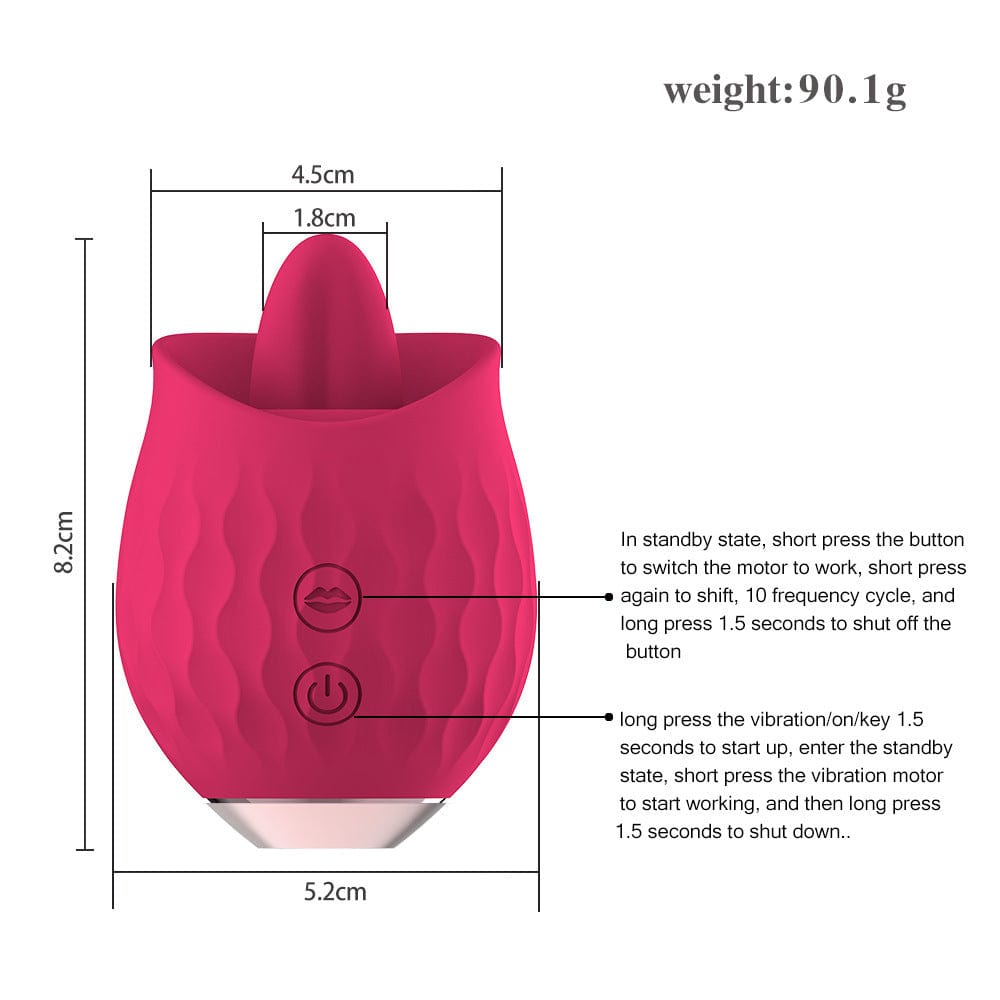 Aroselove -Rose Toy Vibrator For Wome Clitoral Tongue Licking Vibrator - Aroselove