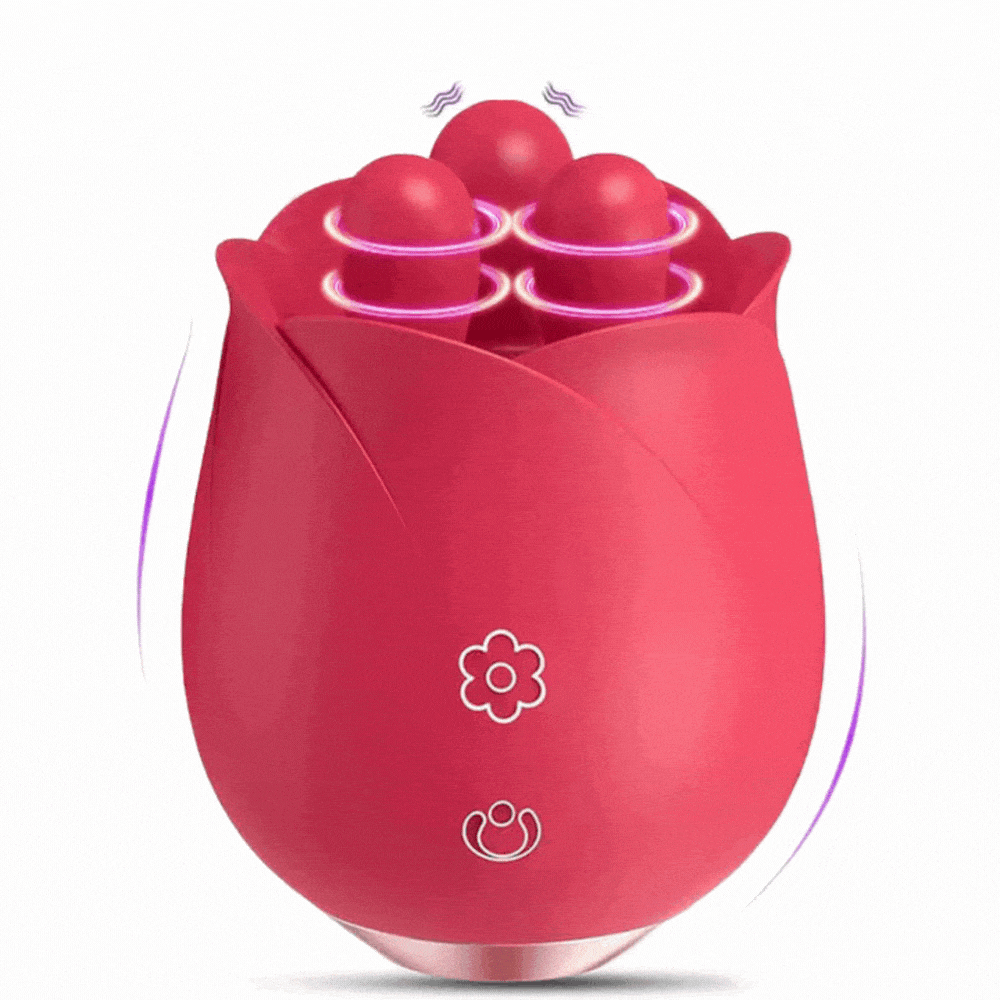 Aroselove - S475 Three Pistils Tongue Kneading And Vibrating Rose Toy - Aroselove