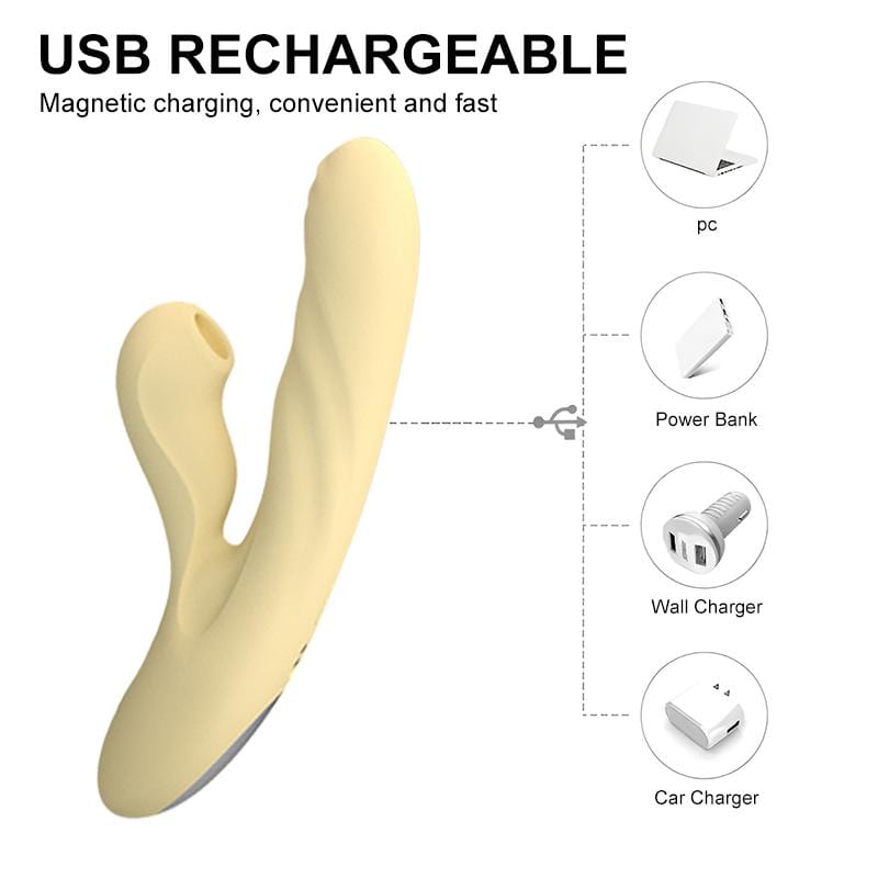 Aroselove - 7-Speed Suction 10-Speed Telescopic Automatic Heating Female Masturbator - Aroselove