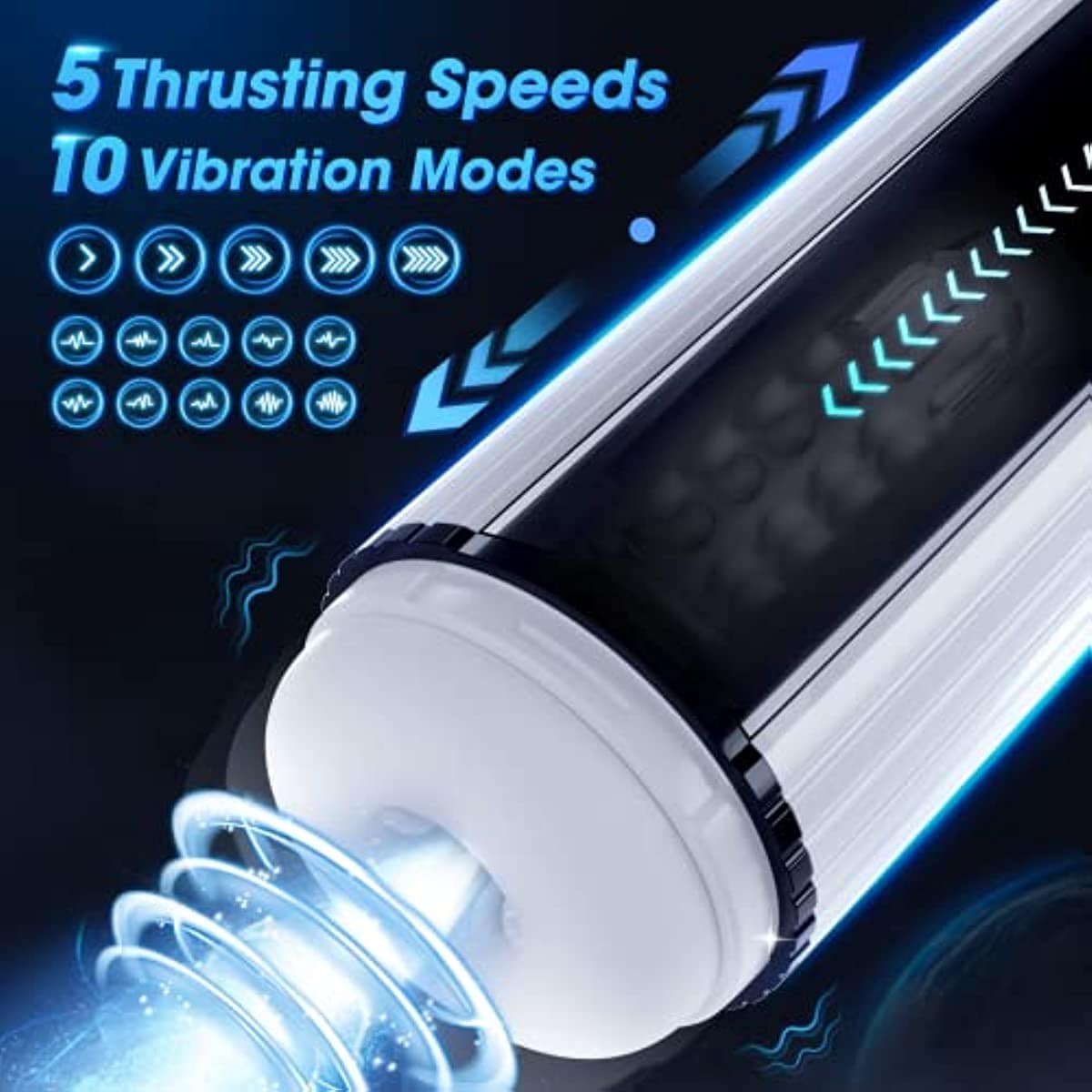 Aroselove - Fantasy Aircraft Cup Men's Fully Automatic Telescopic Warming Pronunciation Electric Masturator - Aroselove