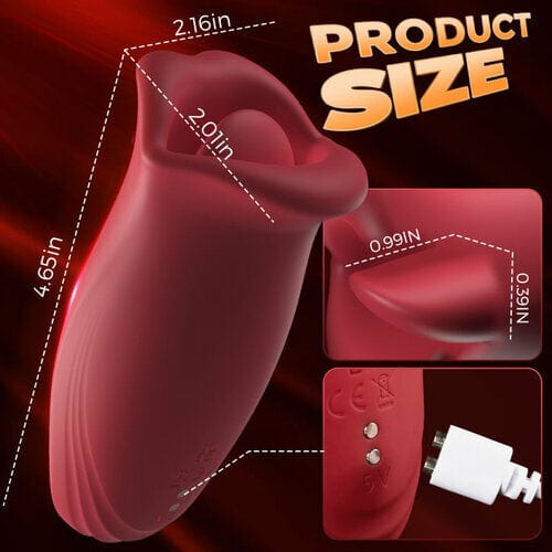 Aroselove - Rose Kiss 10 Biting & 10 Vibrating Modes Stimulate Nipple Clitoral Women Vibrator - Aroselove