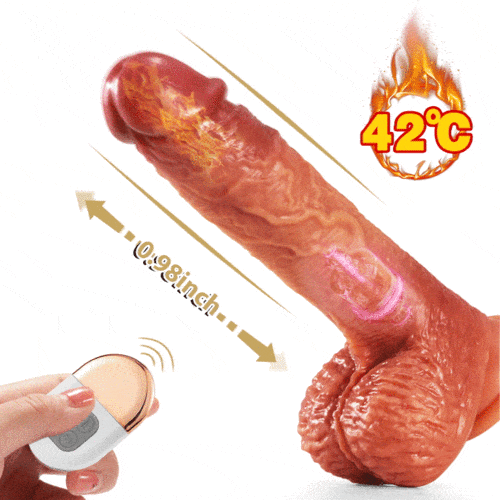 Aroselove - 3-in-1 Thrusting 5 Vibrations 42 ¡æ Heating Realistic Non-sticky Blush Dildo 9 Inch - Aroselove