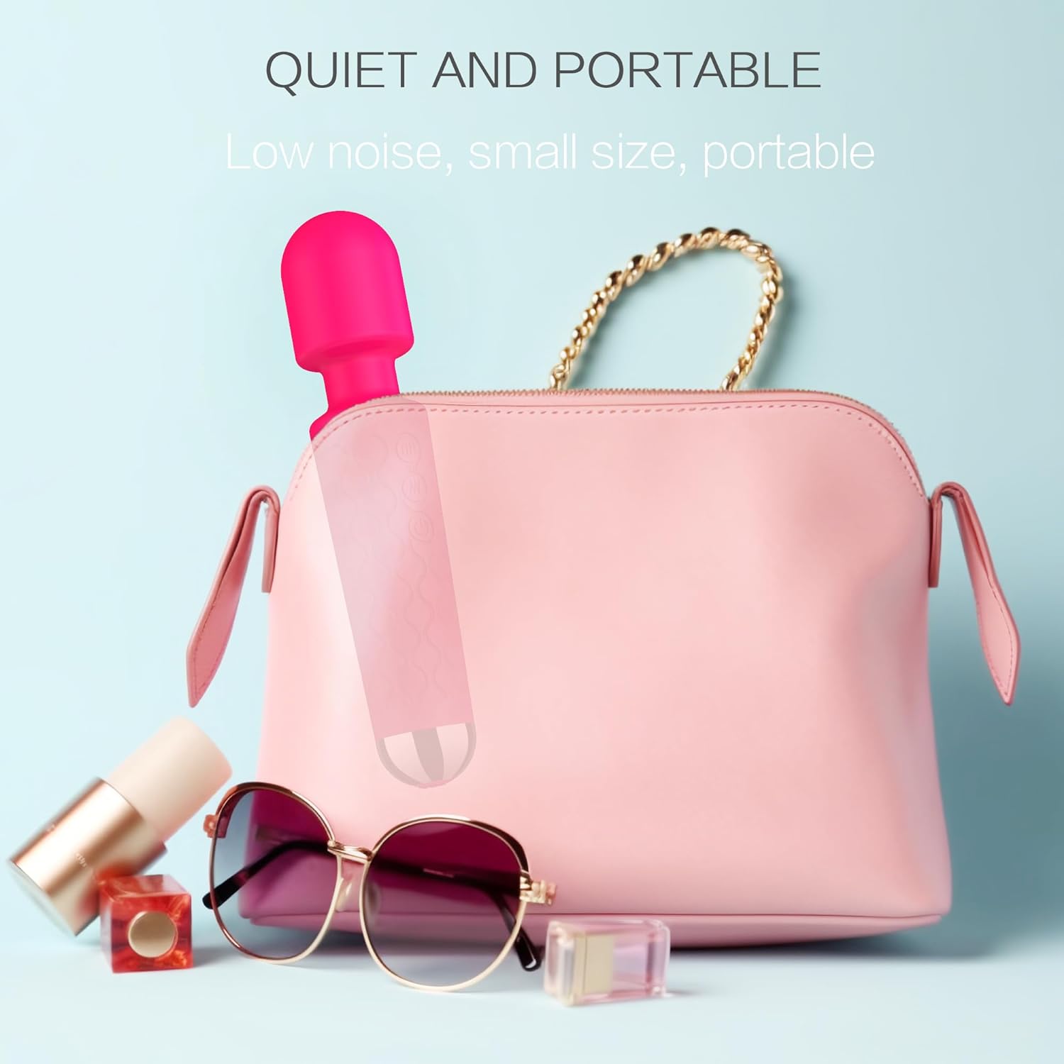 Vibrator Wand,Adult Sex Toy Wand, Memory Module, G Spot Dildo, Clit Vibrator, Sex Vibrators,with 8 Speeds & 20 Patterns, Quiet,Fully Waterproof,Vibrating Wand for her Pleasure (Red)