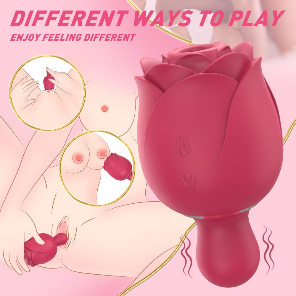 Aroselove - Sucking Tapping And Vibrating Rose Toy - Aroselove