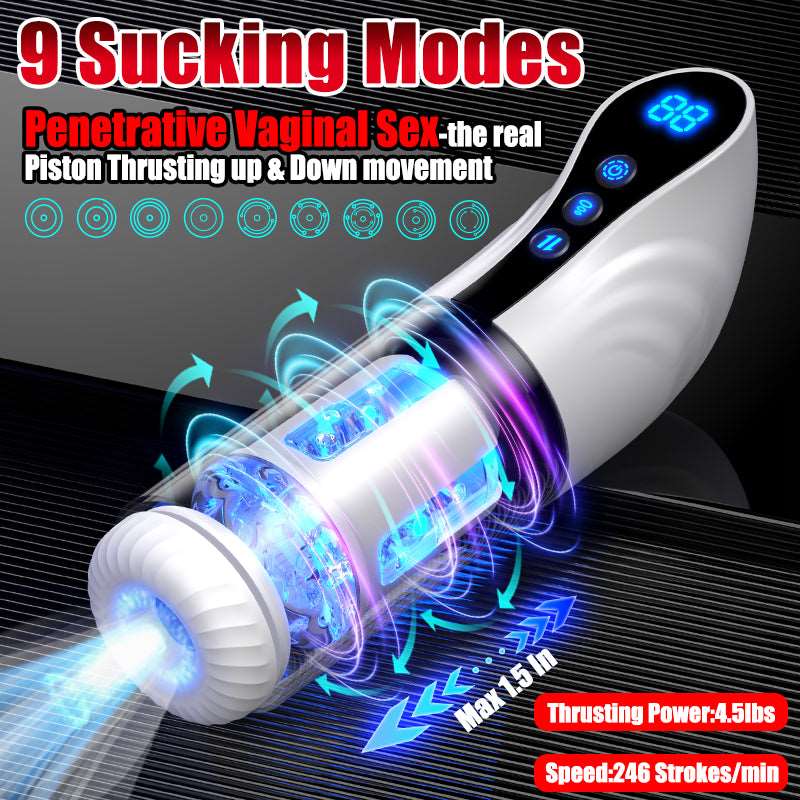 Aroselove - 3-in-1 Thrusting Rotating Sucking Deep-throat Male Masturbator