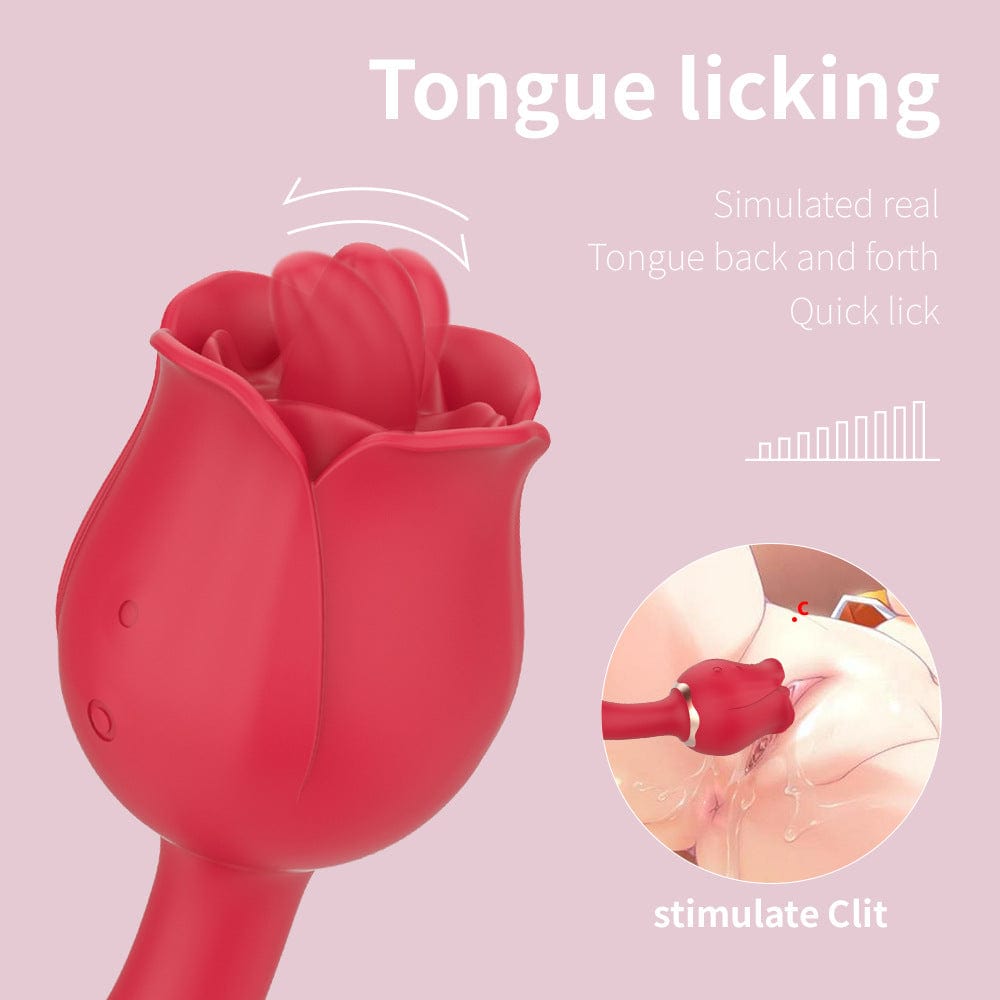 Aroselove - Rose Vibrator With Handle - Aroselove
