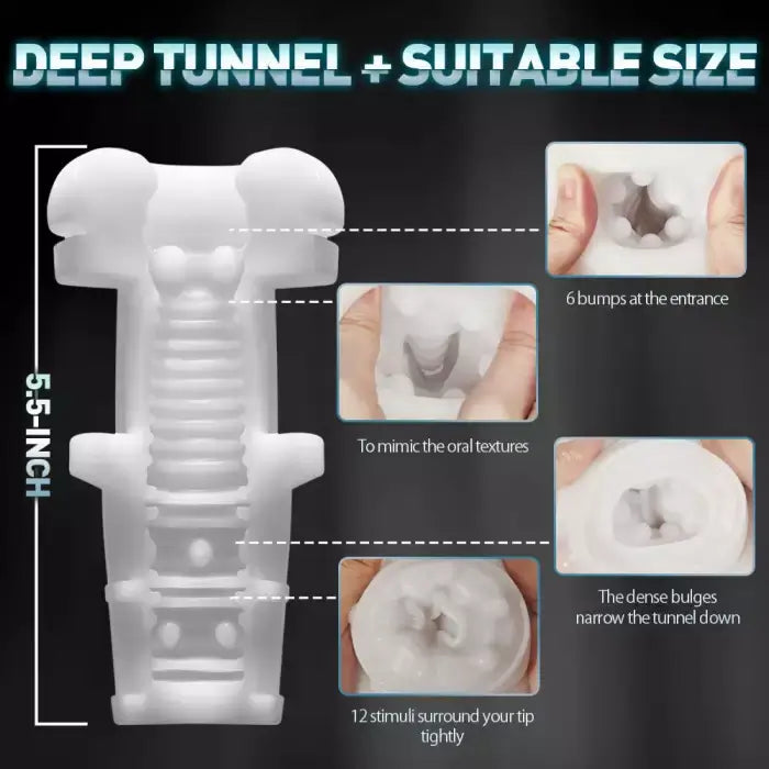 7 Auto-Thrusting Dashing Button Real-Feel Stroker Masturbation Cup