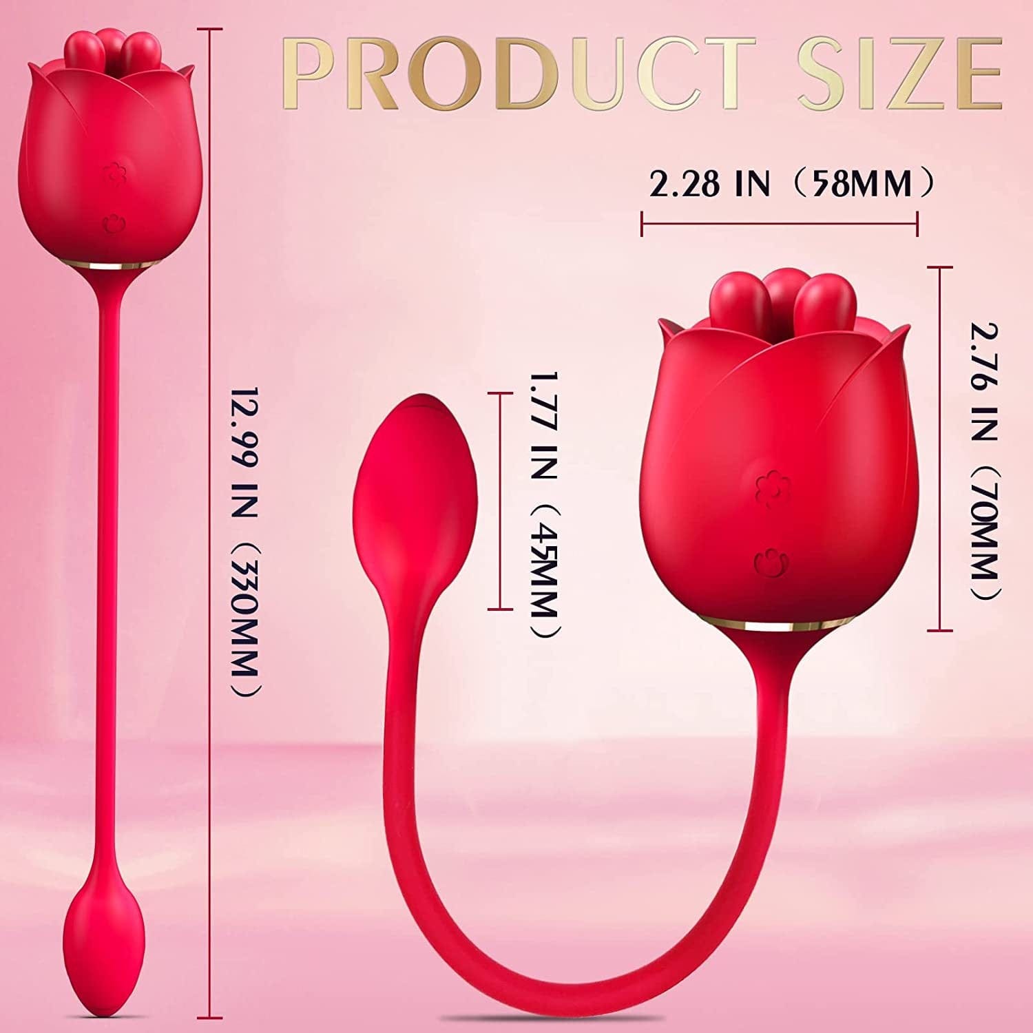 Aroselove - S475-3 Three Pistils Rose Toy With Vibrating Bud - Aroselove