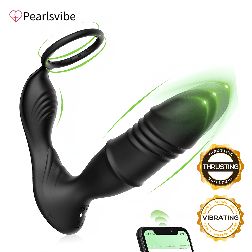 Aroselove - Mason APP/Controller & 9-Telescopic /Vibration & Cock Rings Prostate Massager - Aroselove