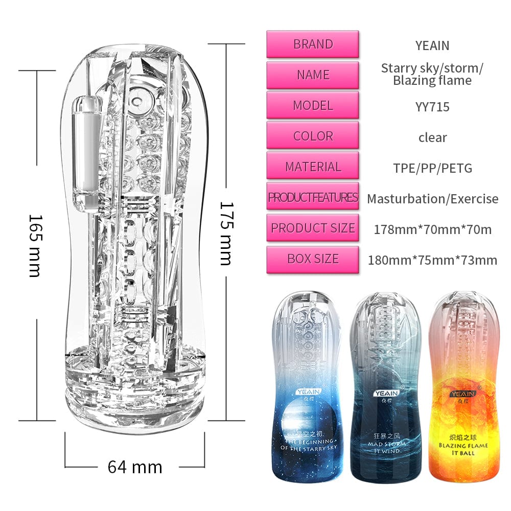 Aroselove - Ransparent Sucking Vibrating Airplane Cup Automatic Male Trainer - Aroselove
