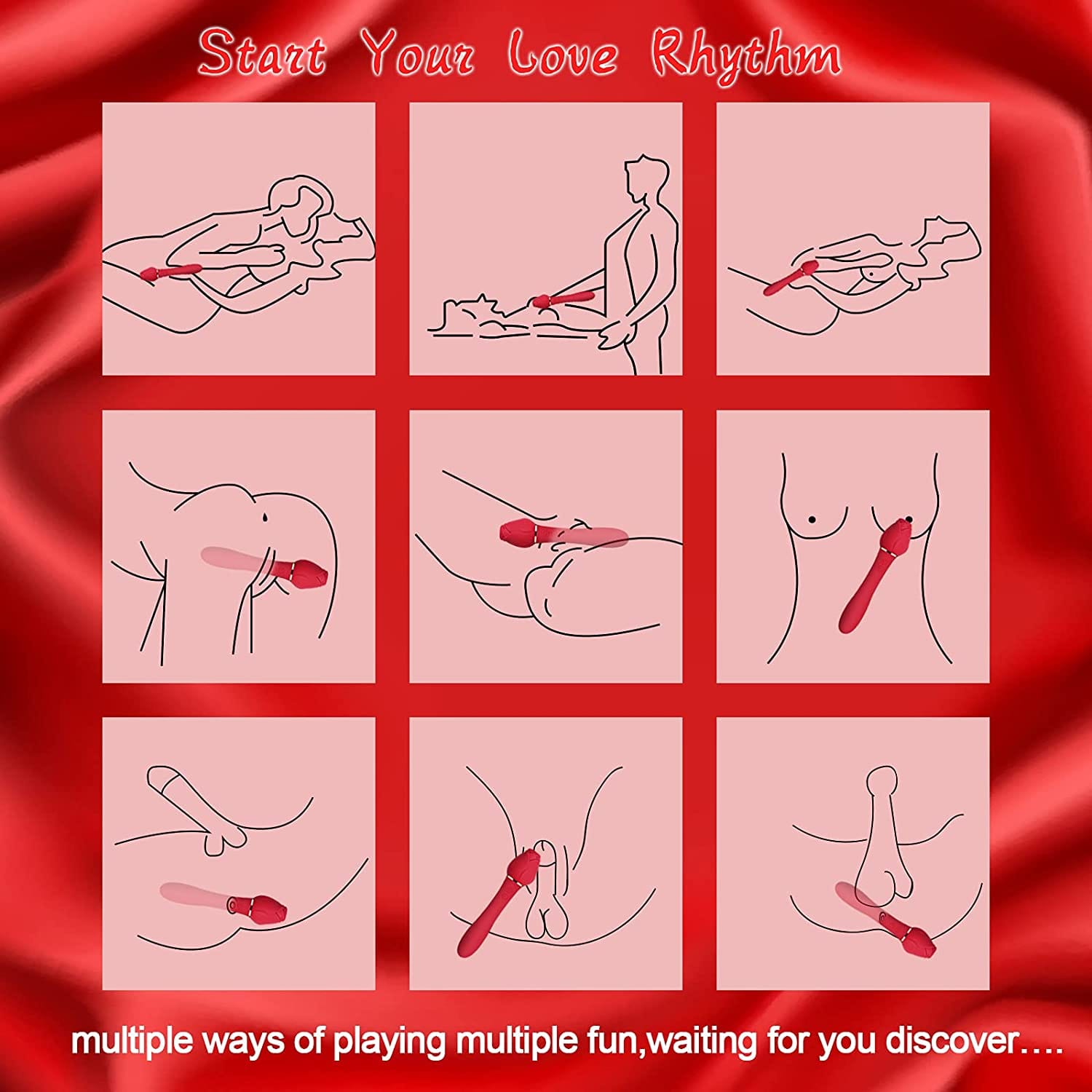 Aroselove - Rose Sucking G Spot Vibrator Clit Sucker Nipple Dildo Rabbit - Aroselove