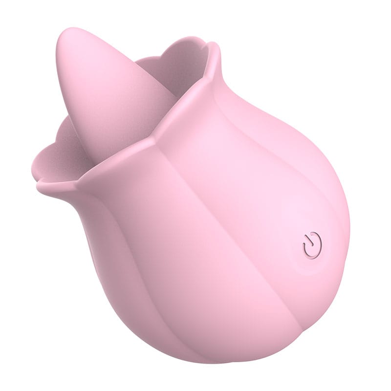 Aroselove -10 Speeds Vibrating Rose Shape Tongue Licking Vibrator For Women - Aroselove