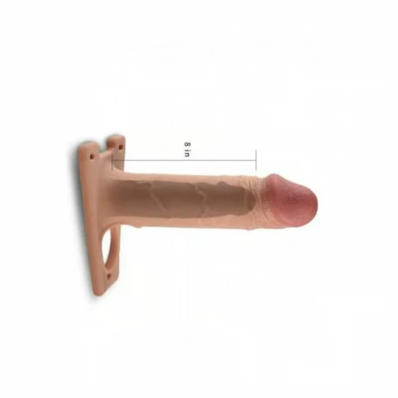 Bestvibe Silicone Pink Glans Strap-on Dildo Penis Sleeve 8 Inch