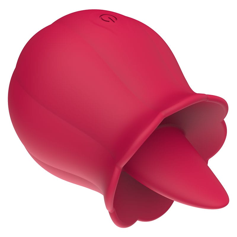 Aroselove -10 Speeds Vibrating Rose Shape Tongue Licking Vibrator For Women - Aroselove