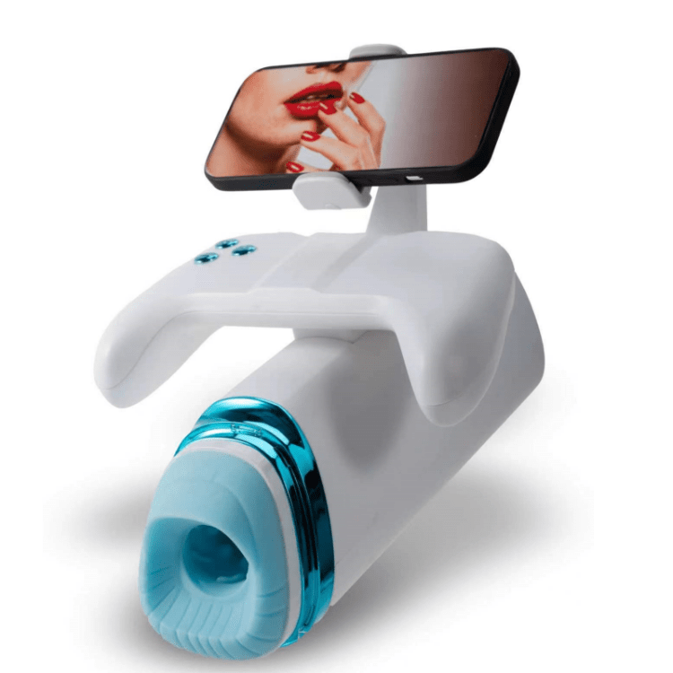 Aroselove - Game Cup Pro Heating Thrusting Vibrating Penis Stroker With Handles And Phone Holder - Aroselove