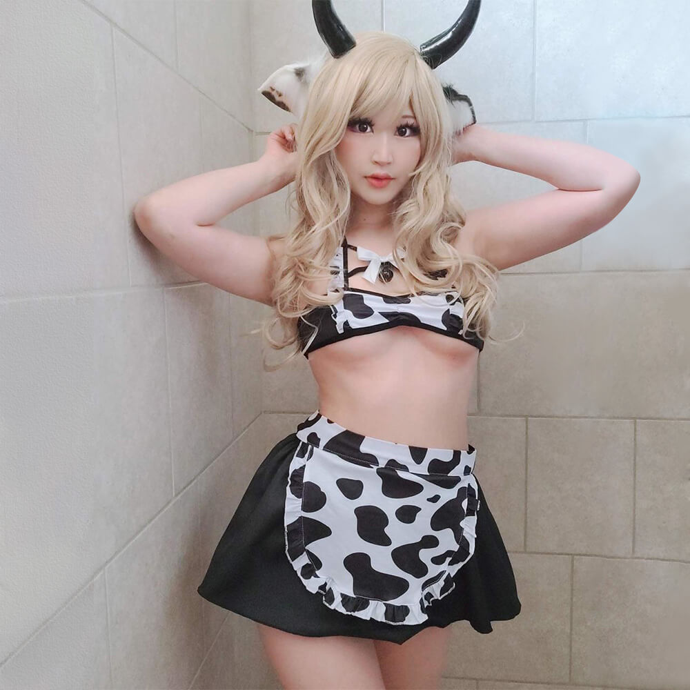 Anime Cow Bikini Lingerie Kawaii Japanese Cosplay Underwear Costume