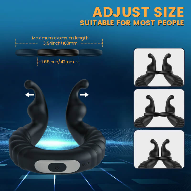 ABELE | 2 Motors Perineum Penis Ring with Vibration