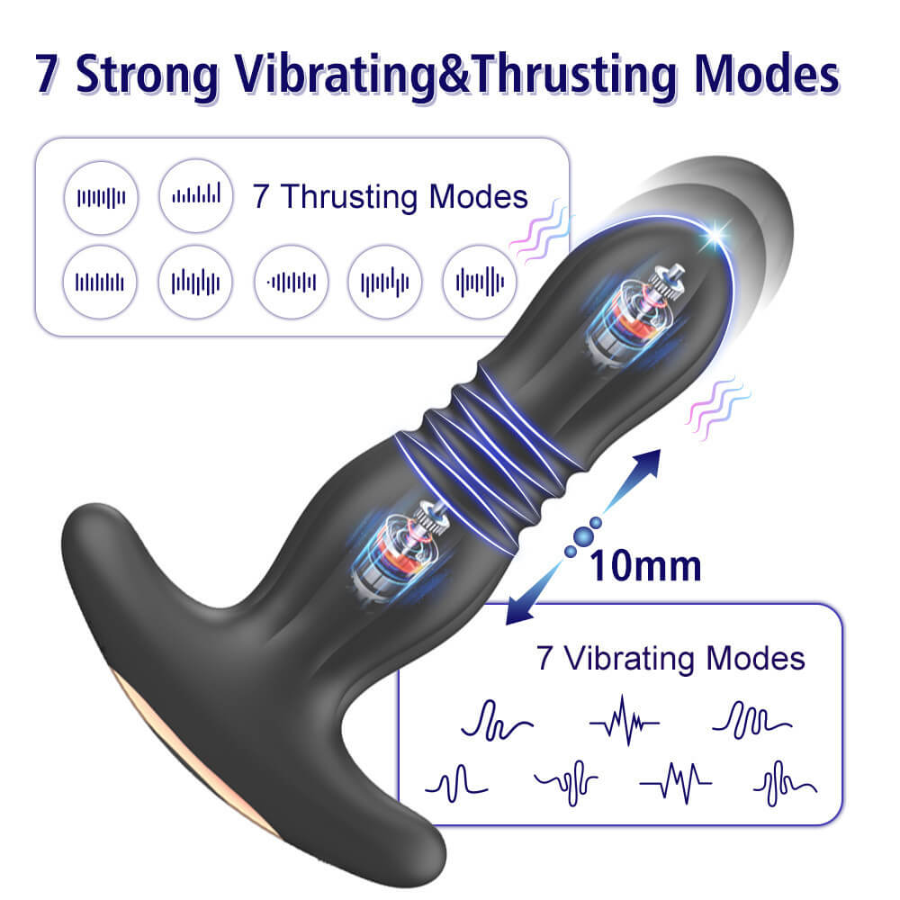 AGAS Thrusting Butt Plug with Remote Control
