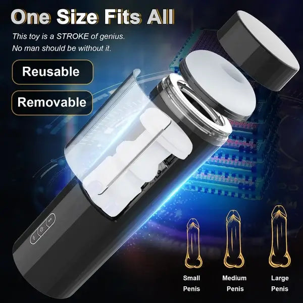 AI Ⅲ-Automatic Blowjob Thrusting Male Masturbator With 5 Thrusts & 7 Vibrations