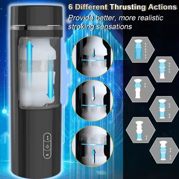 AI Ⅲ-Automatic Blowjob Thrusting Male Masturbator With 5 Thrusts & 7 Vibrations
