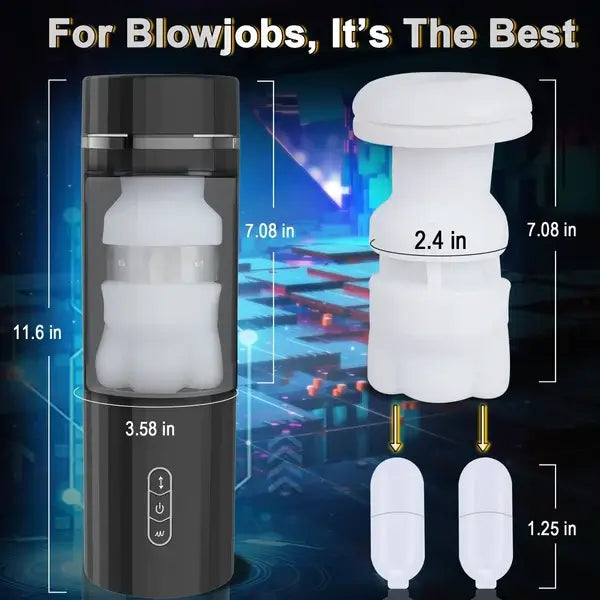AI Ⅲ-Automatic Blowjob Thrusting Male Masturbator With 5 Thrusts & 7 Vibrations
