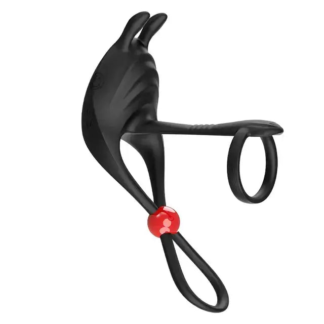 Adjustable Vibrating Dual Penis Ring Couples Shared Erection Rabbit Vibration