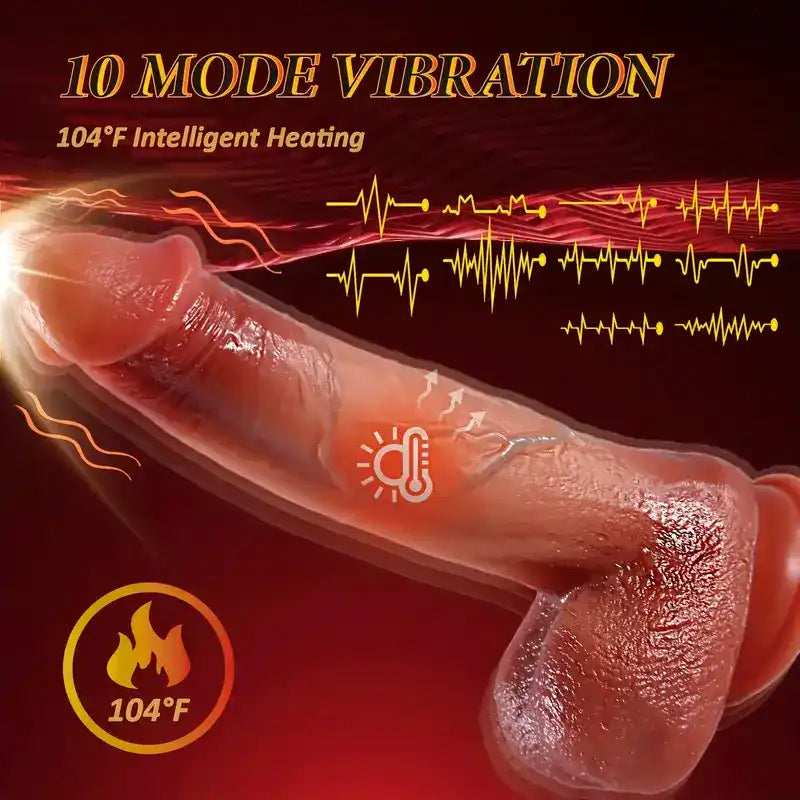 Alex Adams – 4 in 1 Vibrating & Thrusting & Swinging & Heating Dildo 8.66 Inch