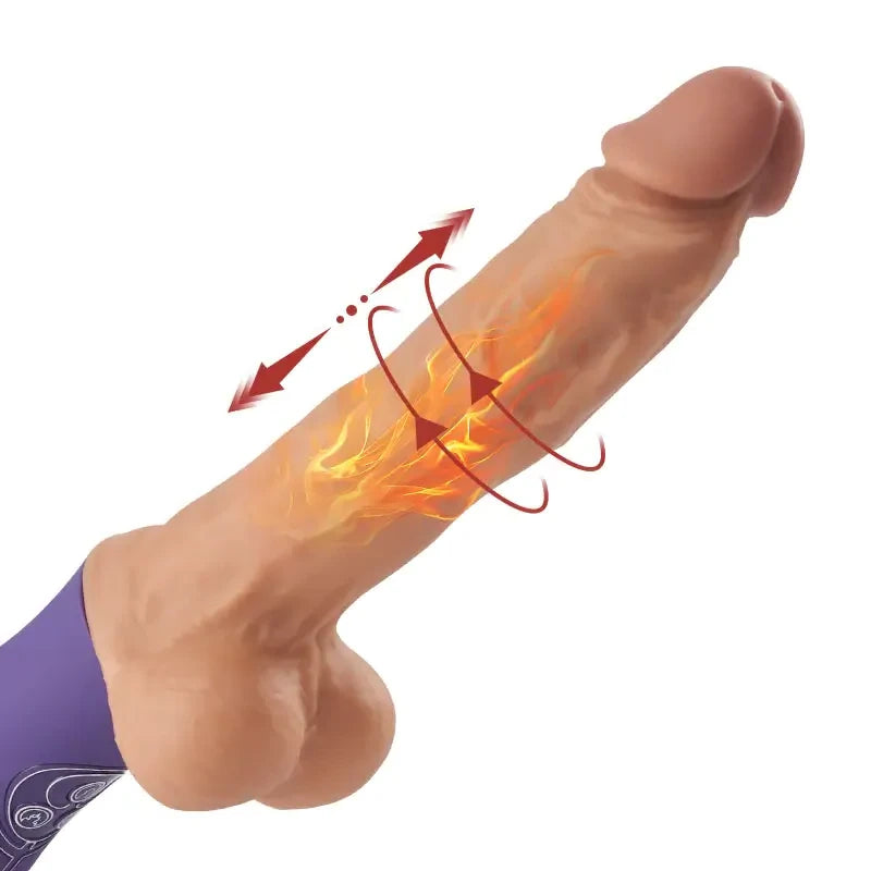 Allovers 6-Inch 4 in 1 Versatile Rotating Thrusting Vibrating Heating Dildo