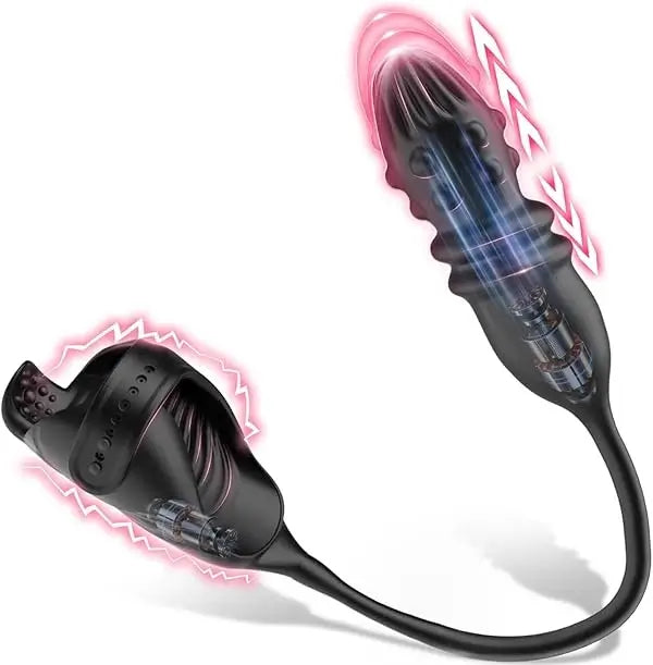Asher Thrusting Prostate Massager Vibrating Penis Vibrator Couple Play Anal Toys