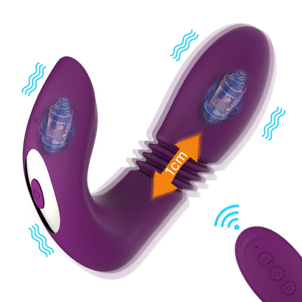 Asisa Unisex Super Powerful 12 Vibrating 3 Thrusting Stimulator