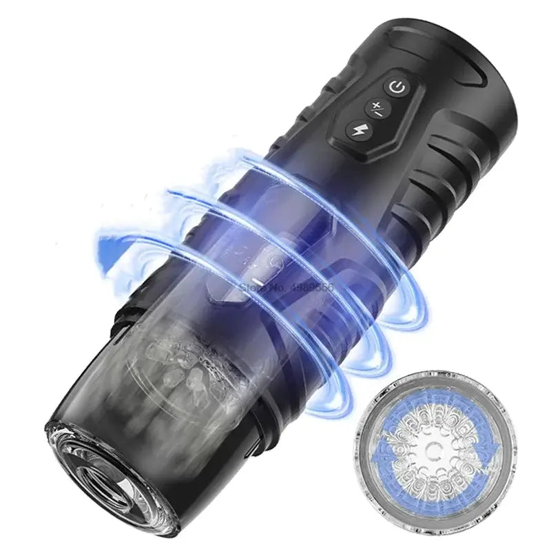 BLACK KNIGHT Automastic Thrusting & Rotating Male Masturbator Sex Toys