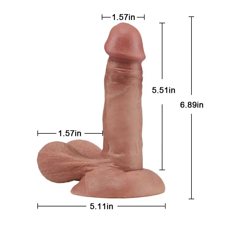Ballslover – Realistic Dildo with Protruding Soft Balls 6.89 Inch