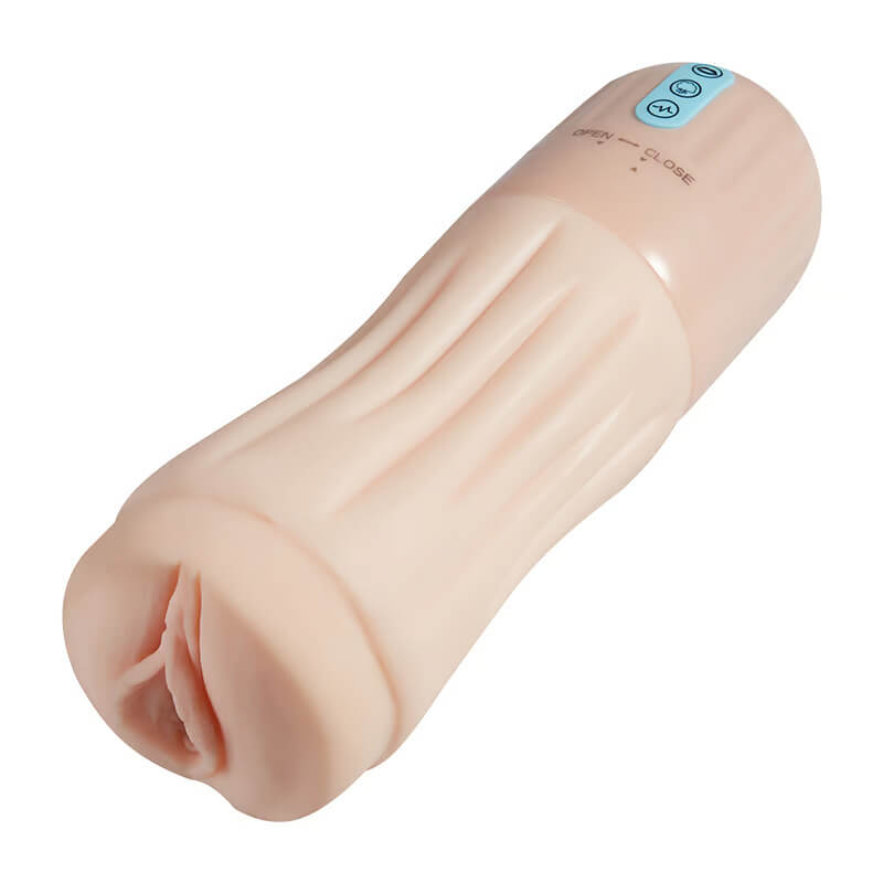 Beat 5 Sucking 10 Vibrating Dual-Hardness Vibrating Pussy Pocket and Masturbator 2-in-1