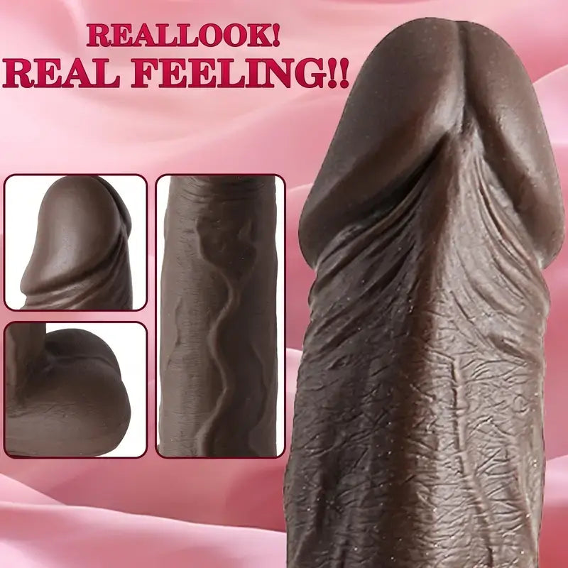 Black Warrior – 8.7 Inch Remote Control 5 Thrusting 10 Vibrating Rotating Dildo