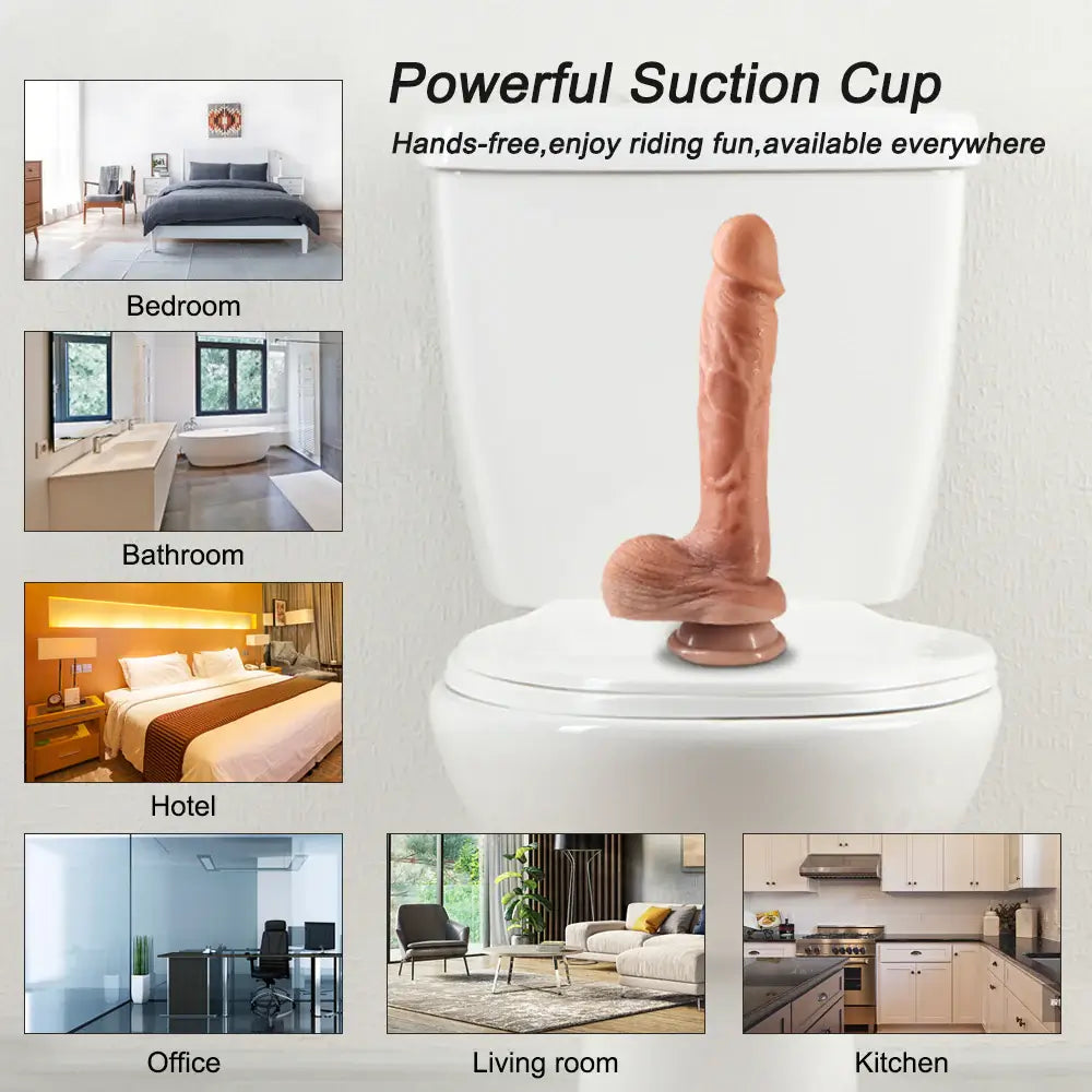 Blender – Rotating & Thrusting & Vibrating & Heating Dildo with Suction Stand