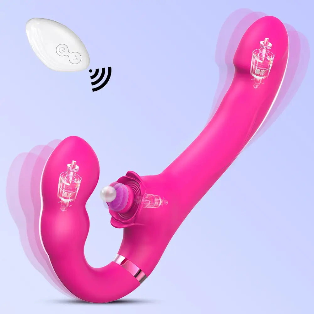 Bloom – Remote Control Tapping & Vibrating Strapless Strap-On