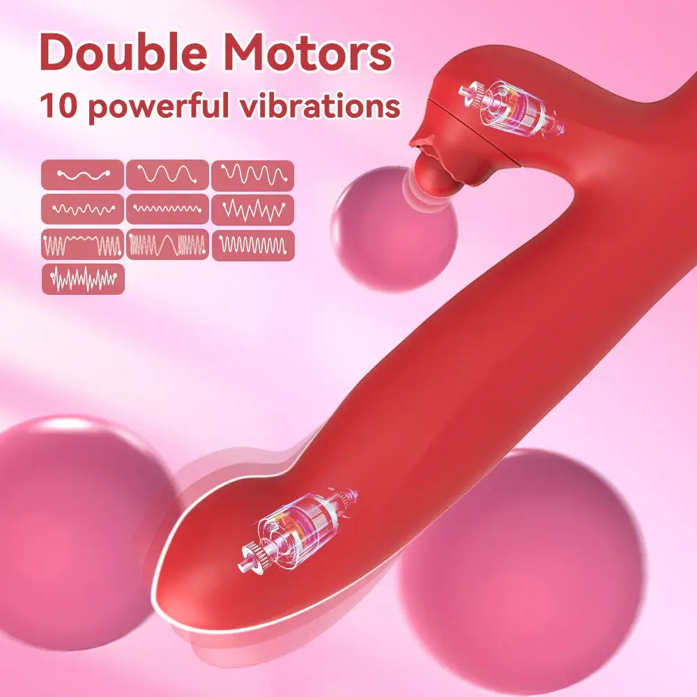 Bud – Tapping Rabbit Vibrator with Sliding Beads Ring