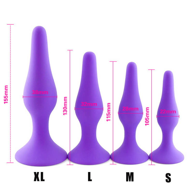 Silicone Butt Plug 4pcs Training Kit