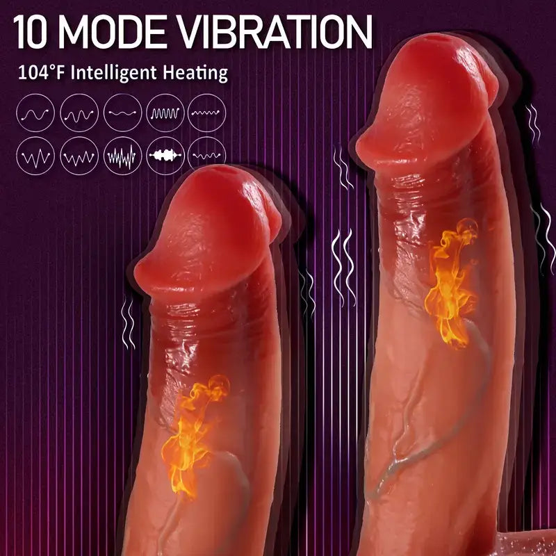 CYRUS Realistic 8.66IN Thrusting Swinging Vibrating Heating Bloodshot Dildo for G-spot Anal Stimulation