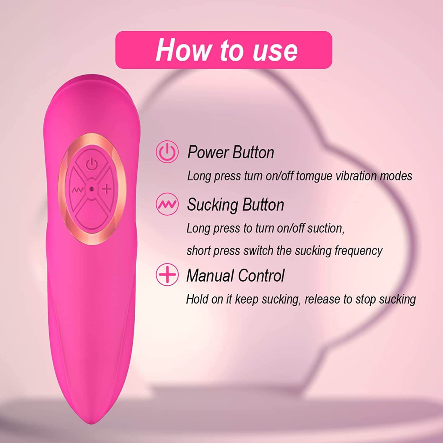 Clitoral Sucking Vibrator Sex Toys with 8 Sucking and 5 Licking Vibrations