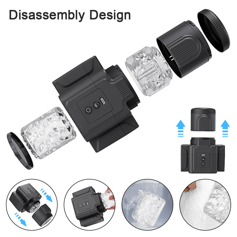 Croxton – Camera Shape 3 IN 1 Detachable Black Multifunctional Male Masturbator