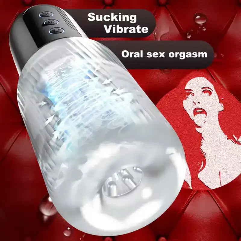 Papliss Dual Vibrating Eggs 5 Sucking 10 Vibrating Deep Throat Masturbator