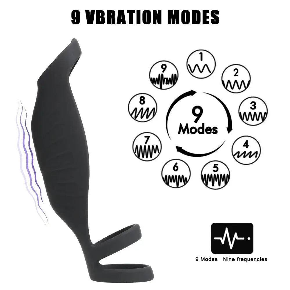 Duke  C Vibrating Penis Sleeve Cock Ring with Remote Control