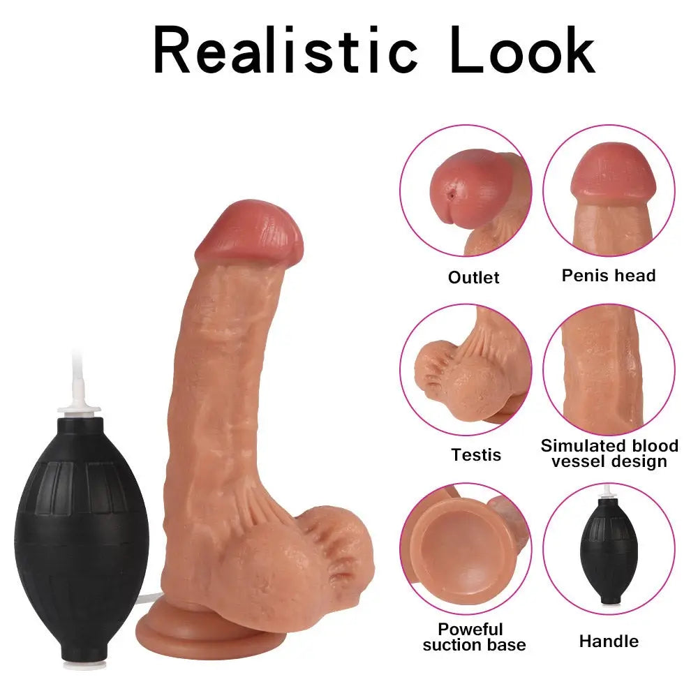Ejaculation Fantasies Ultra Realistic Squirting Dildo 7.48 Inch