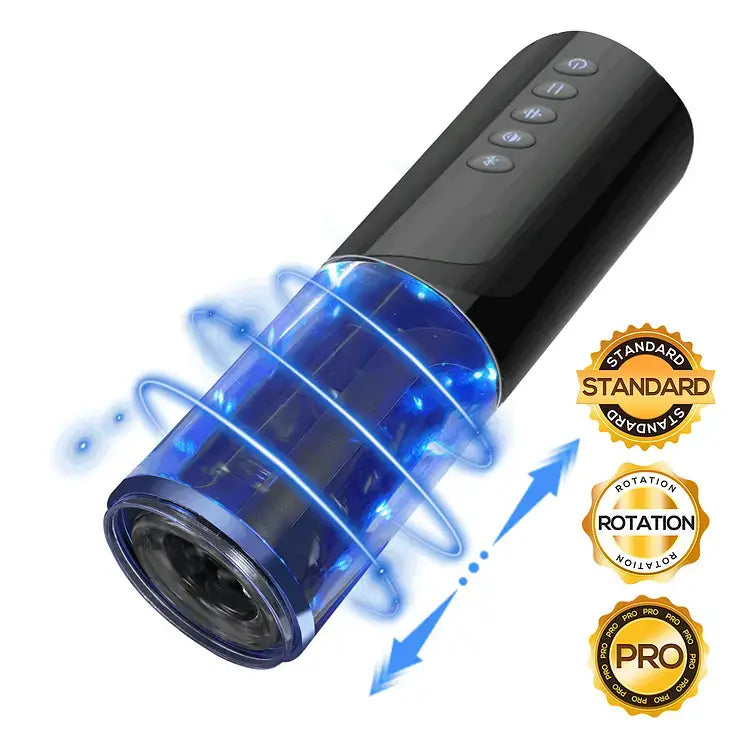 Enduro – 6 Bi-Directional Telescopic Rotation Masturbator with Suction Base