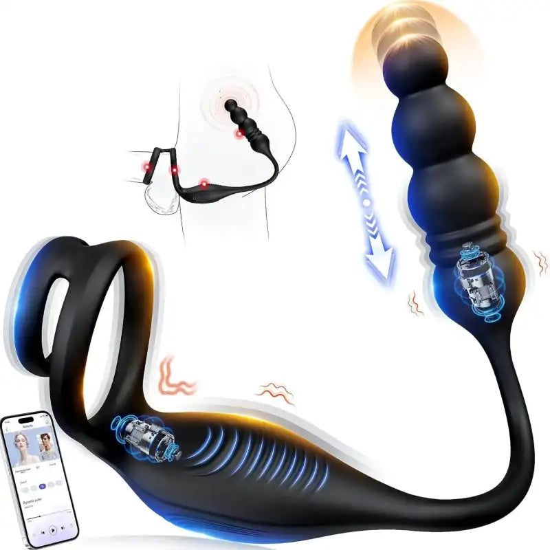 Ethan  C Thrusting & Vibrating Prostate Massager with Cock Ring