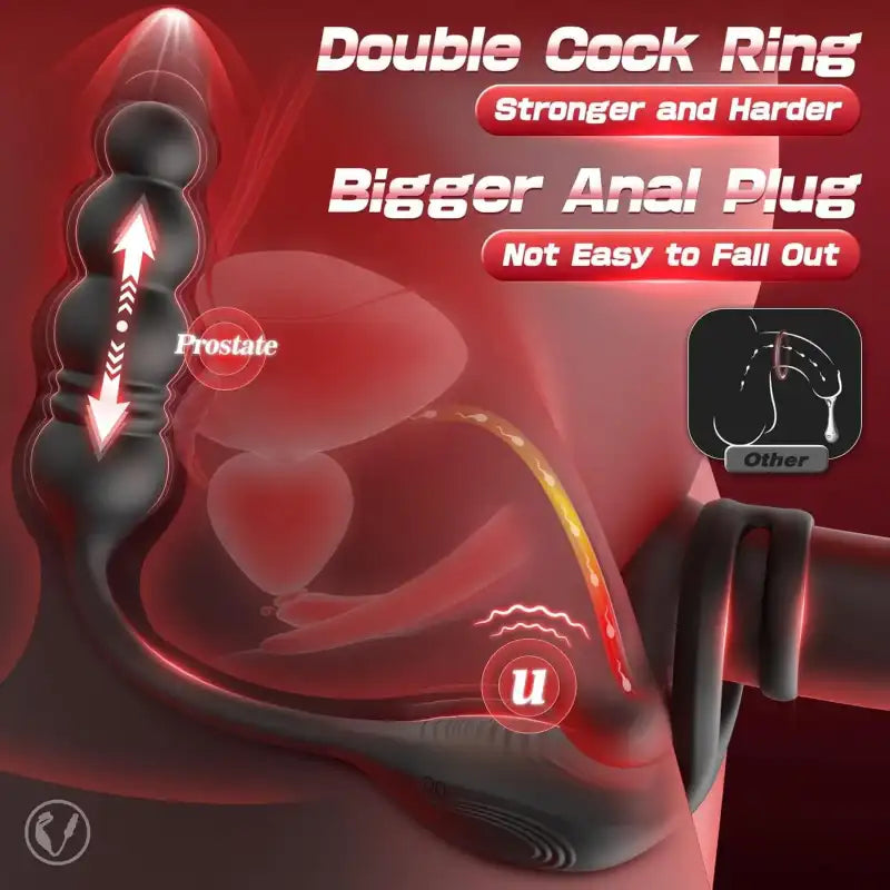 Ethan  C Thrusting & Vibrating Prostate Massager with Cock Ring