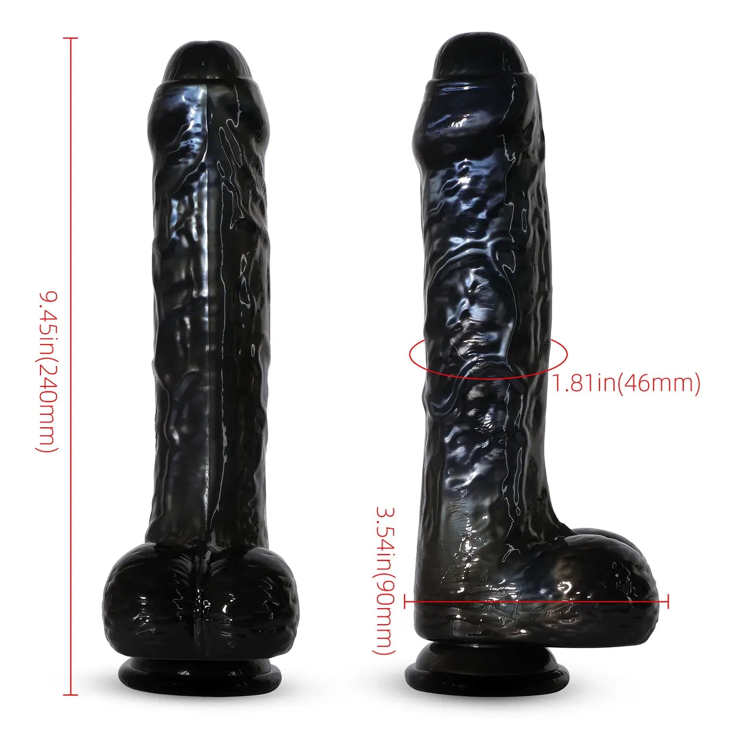 Ezra – Black Dildo with Suction Cup 7 Inch